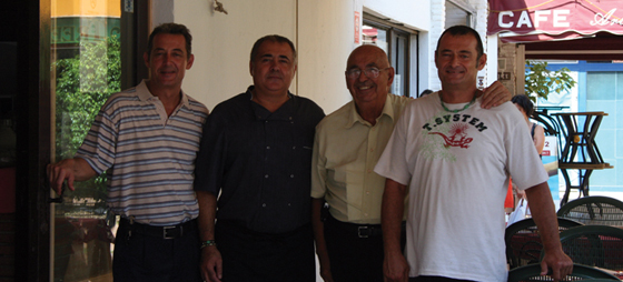 Miguel, Manolo, farmand Juan og Bruno.