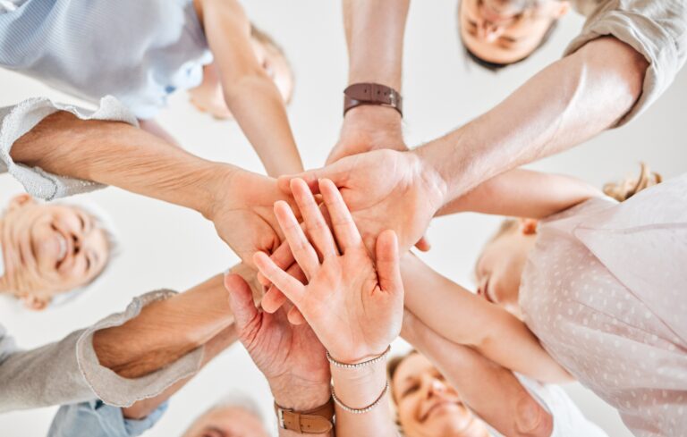 Their,Support,Is,Unmatched.,Shot,Of,A,Family,Stacking,Their