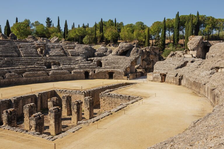 The,Arena,In,The,Amphitheater,Of,Italica,,An,Archaeological,Site